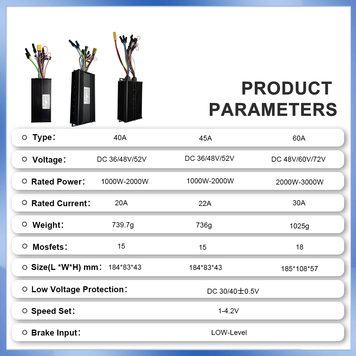 EBIKE Sine to Square Wave conv - Ebike Conversion Kit 72V 3000W 评论和价格