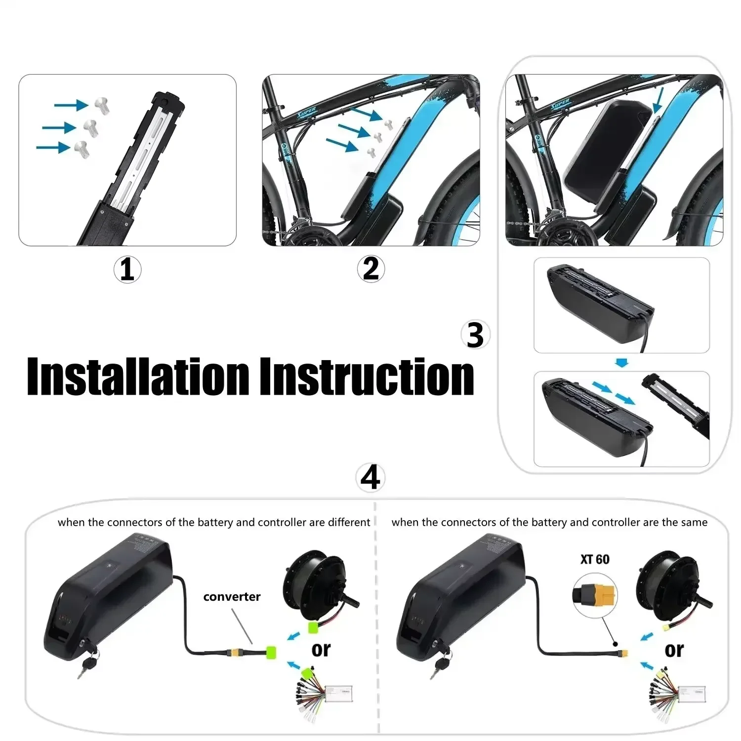 For Hailong EBike Battery 36V  - Ebike Battery 48V 20Ah Hailong 评论和价格