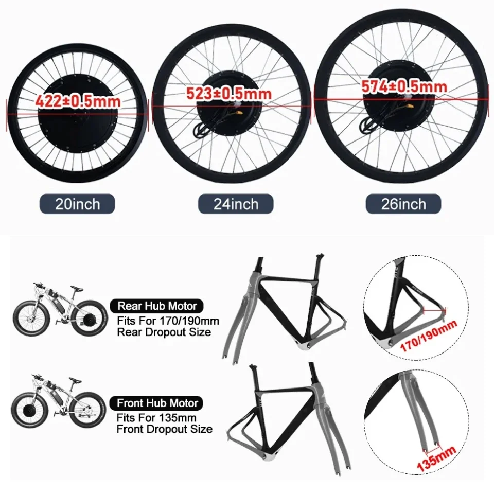 72V 3000W Snow Bike Conversion - Ebike Conversion Kit 72V 3000W 评论和价格