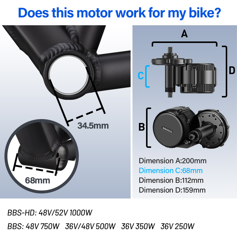 BAFANG BBSHD BBS01 BBS02B BBS0 - Bafang Bbshd 1000W Conversion Kit 评论和价格